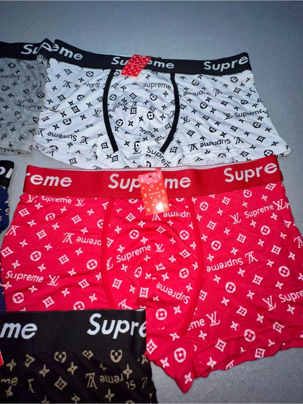 Supreme x LV Monogram Boxer Briefs Lot of 5 Men's XXL Read Description